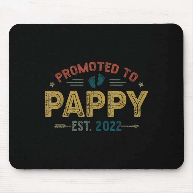 Mens Promoted To Pappy Est 2022 Funny New Pappy  Musmatta (Framsidan)