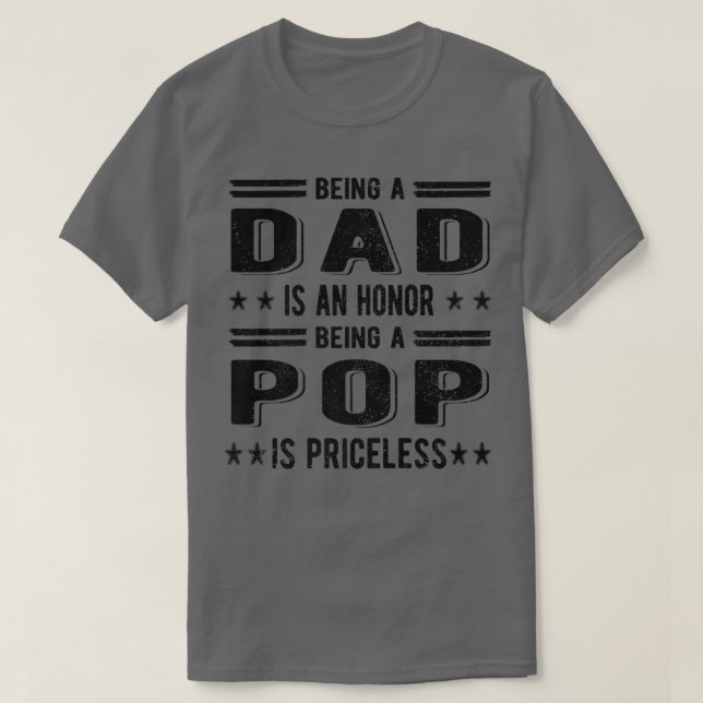 Mens Proud Pop Best Pop Grandpa  T Shirt (Design framsida)