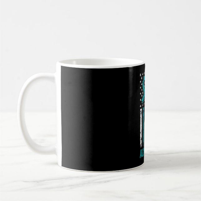 Mens PTSD medvetenhetsflagga posttraumatisk stress Kaffemugg (Vänster)