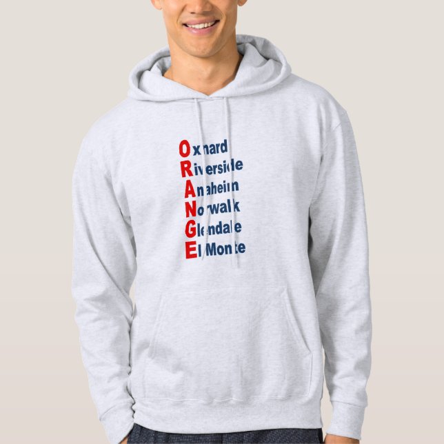 Men's Pullover Hoodie  ash  CALIFORNIA   TOURISM (Framsida)