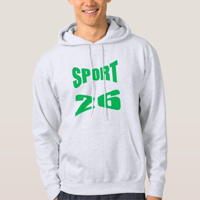 Men's Pullover Hoodie ash  SPORT  26 (Framsida)