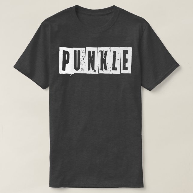 Mens Punk Uncle AKA Punkle  T Shirt (Design framsida)