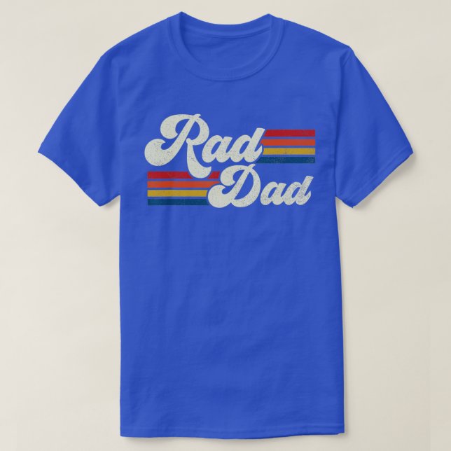 Mens Rad Dad Retro Fathers Day Top  T Shirt (Design framsida)