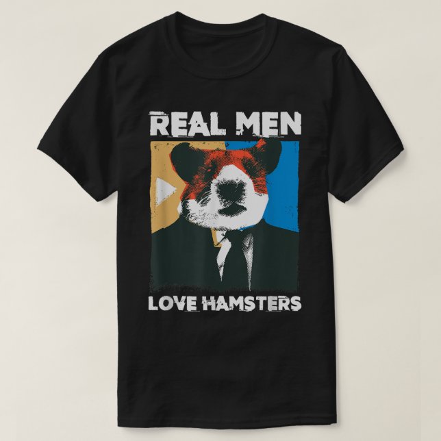 Mens Real Man Love Hamsters Owner Hamster Lover Pe T Shirt (Design framsida)