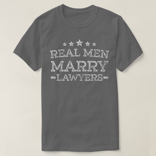 Mens Real Men Marry Lawyers  T Shirt (Design framsida)