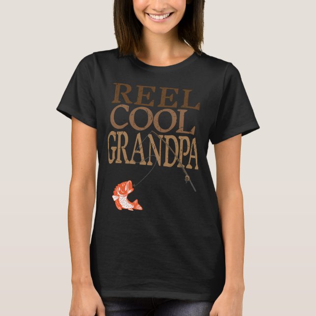 Mens Reel Cool Farfar Fiske design T Shirt (Framsida)