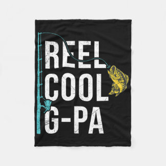 Mens Reel Cool G-pa Fishing Shirt Funny Grandpa Fa Fleecefilt