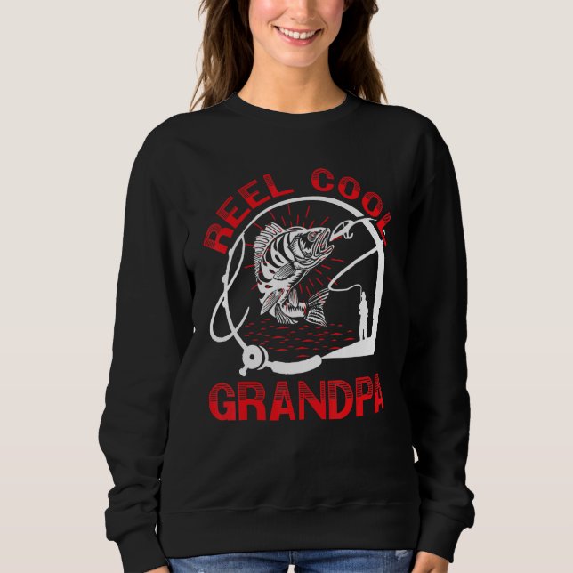 Mens Reel Cool Grandpa Grandfather Fishing Grandda T Shirt (Framsida)