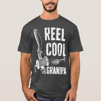 Mens Reel Cool Grandpa T Fishing Father's Day T Shirt