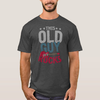 Mens Retired Guitarist Rock Music Guitar Player T Shirt