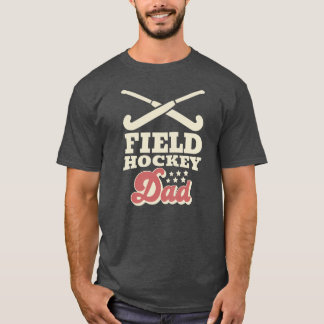 Mens Retro Field Hockey Dad  T Shirt