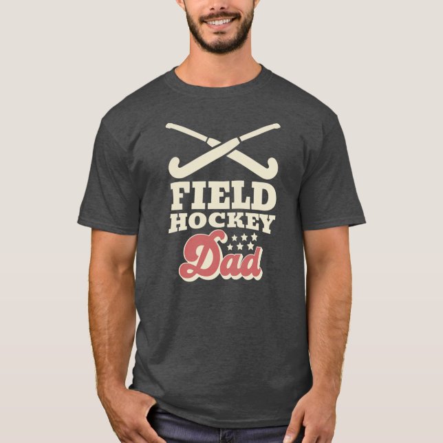 Mens Retro Field Hockey Dad  T Shirt (Framsida)