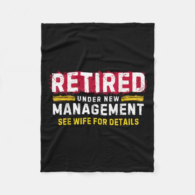 Men's Retro Retired Under New Management See Wife  Fleecefilt (Framsidan)