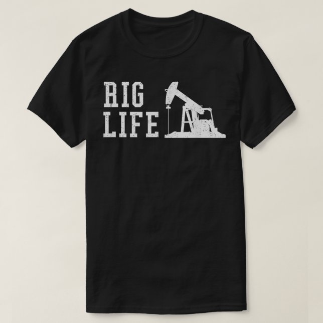 Mens Rig Life Oilfield Rig Worker  T Shirt (Design framsida)
