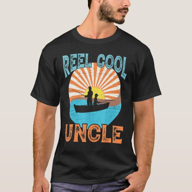 Mens riktigt coola farbror fiske faders dag farbrö t shirt (Framsida)