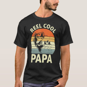 Mens riktigt coola pappa fiske Daddy Fars dag Pap T Shirt