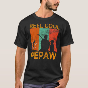 Mens riktigt coola Pepaw-fiske Daddy vintage farfa T Shirt