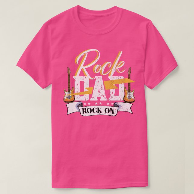 Mens Rock DadElectronic Rock Guitar 896 T Shirt (Design framsida)