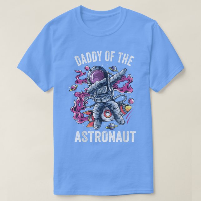 Mens Rocket Father Dad Daddy Man FaAstronaut  T Shirt (Design framsida)