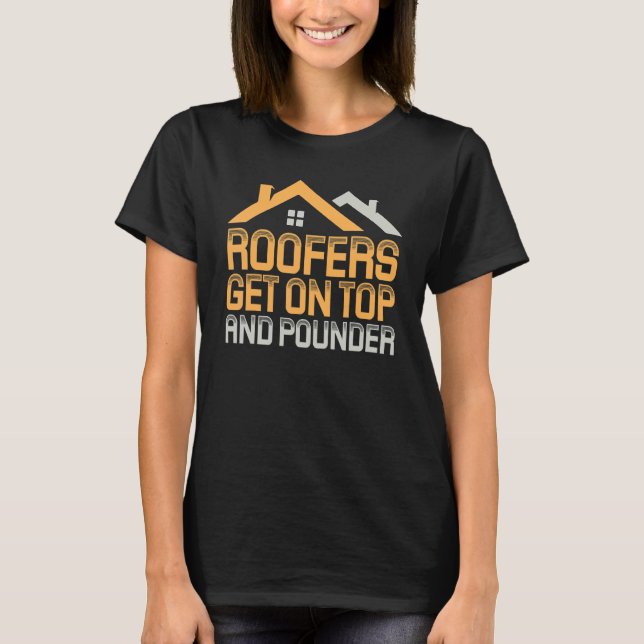 Mens Roofer Mens Roofing  Roofer T Shirt (Framsida)