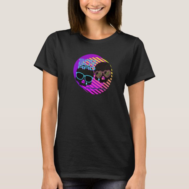 Mens Sad but Rad Retro Style 80's 90's Mortician F T Shirt (Framsida)