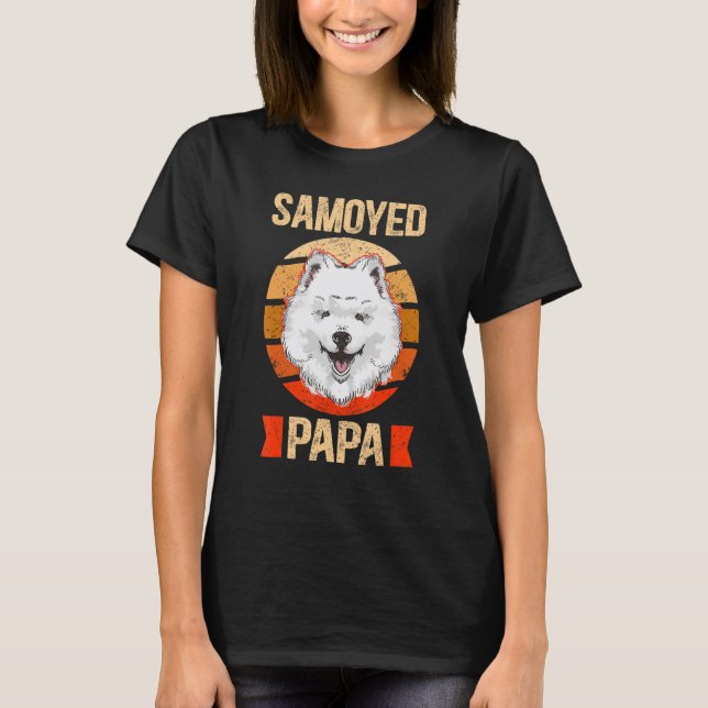 Mens Samoyed Papa Samoyeds Dog Owner Samoyed T Shirt (Framsida)