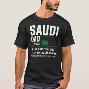 Mens Saudi Pappa Definition Fars Dag Pappa Fl T Shirt