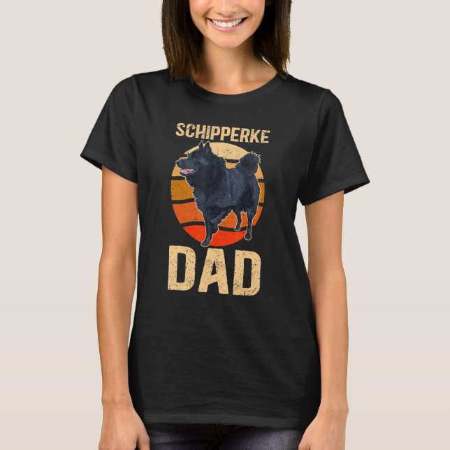 Mens Schipperke Dad Schipperkes Dog Owner Schipper T Shirt (Framsida)