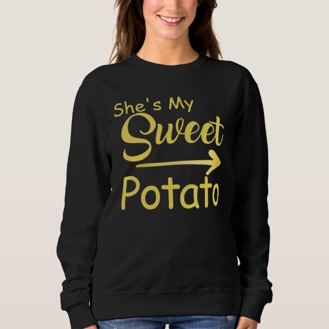 Mens She's My Sweet Potato I Yam Matching Couple A T Shirt (Framsida)