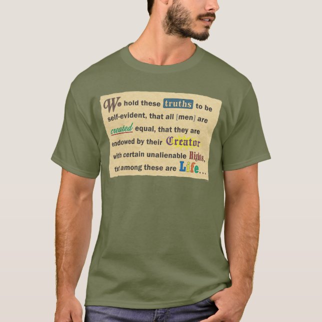 Men's shirts with a declaration. t shirt (Framsida)