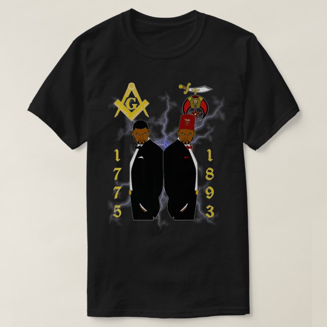 Mens Shriners 1893 Masons 1775 Shrine PHA Mason Fa T Shirt (Design framsida)