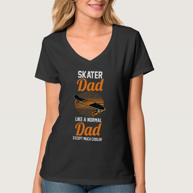 Mens Skater Dad Skateboard Father Skateboarding Sk T Shirt (Framsida)