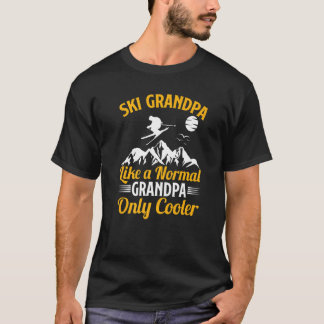 Mens Skiing Ski Grandpa A Normal Grandpa Only Coo T Shirt