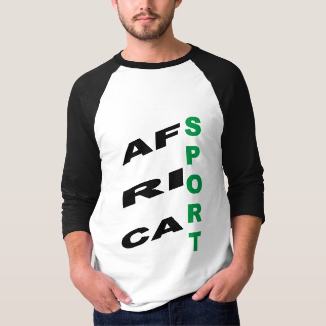 Men's Sleeve Raglan Shirt  DESIGN  AFRICA  SPORT  T (Framsida)