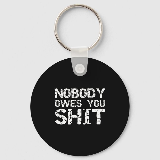 Mens Small Government Libertarian Quote Gift Nobod Nyckelring (Framsida)