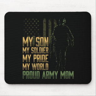 Mens Son Soldier Proud Army Mamma Militär Mor Musmatta