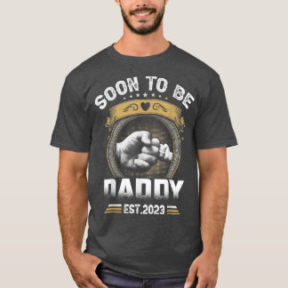 Mens Soon To Be Daddy Est T Shirt