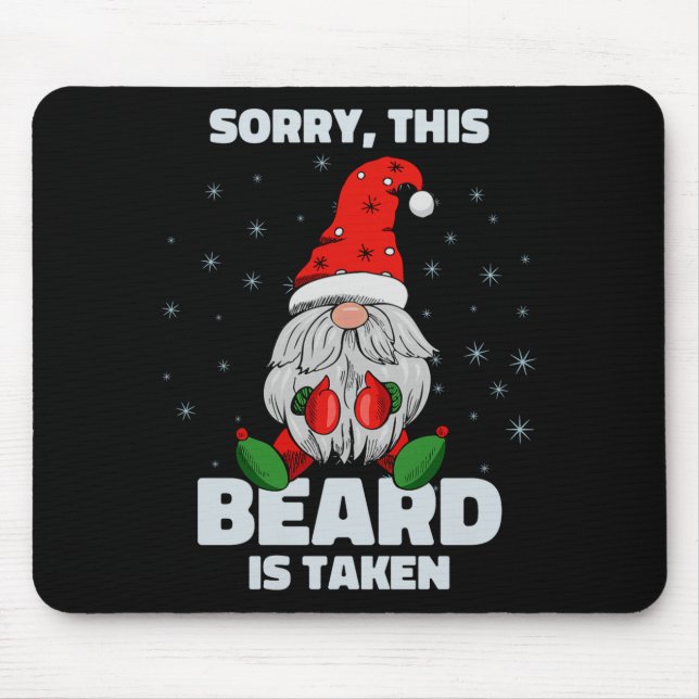 Mens Sorry This Beard Is Taken Christmas Gnome Bea Musmatta (Framsidan)