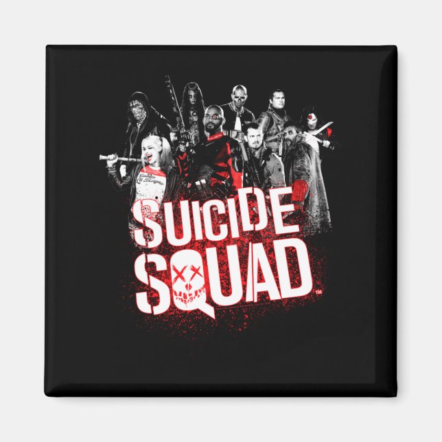 Mens Squad Squad Splatter Svart Prestanda Magnet (Framsidan)