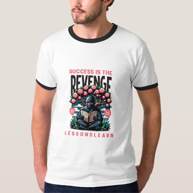 MEN'S SUCCESS REVENGE LESSONS LEARN RINGER TEE (Framsida)