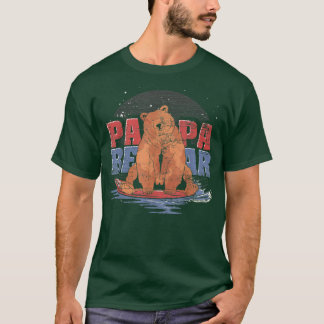 Mens Surfing Bear Family Dad Cute Animal Daddy Pap T Shirt