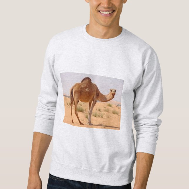 Men's  Sweatshirt  ash  I  LOVE  SAHARA (Framsida)