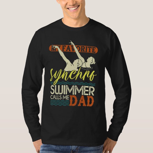 Mens Synchronized Swimming Dad Favorite Synchro Sw T Shirt (Framsida)