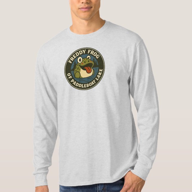 Men's T-Shirt Frog on Paddleboat Tee (Framsida)
