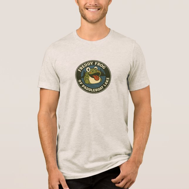 Men's T-Shirt Frog on Paddleboat Tee (Framsida)