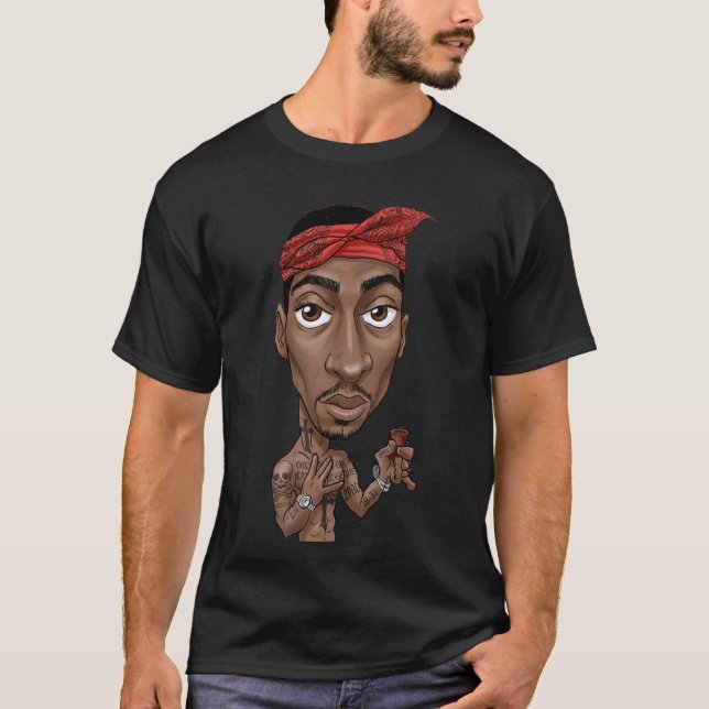 Men's T-Shirt Girl Design Rap Legend California  (Framsida)