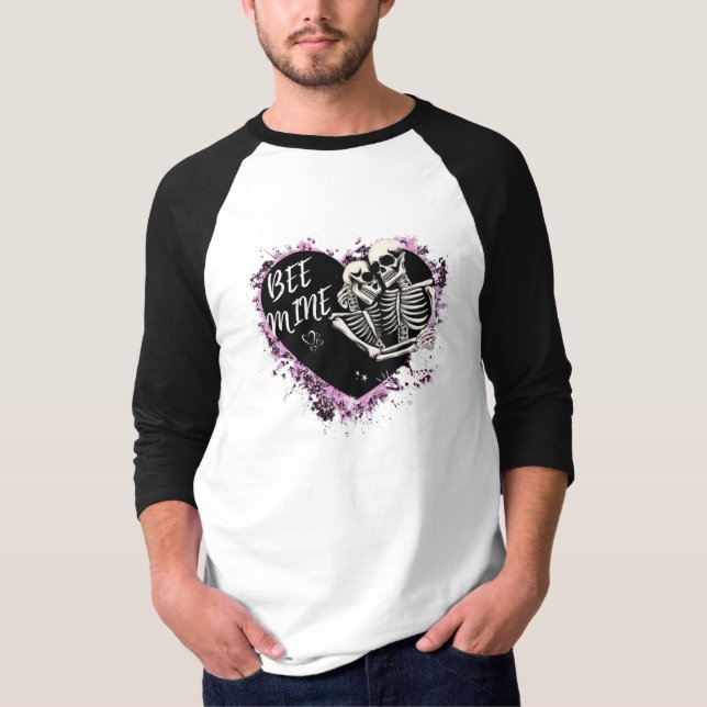 Men's T-Shirt in black n white ridiculously cute (Framsida)