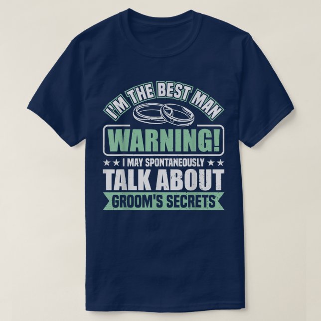 Mens Talk About Grooms Secrets Bachelor Party  T Shirt (Design framsida)