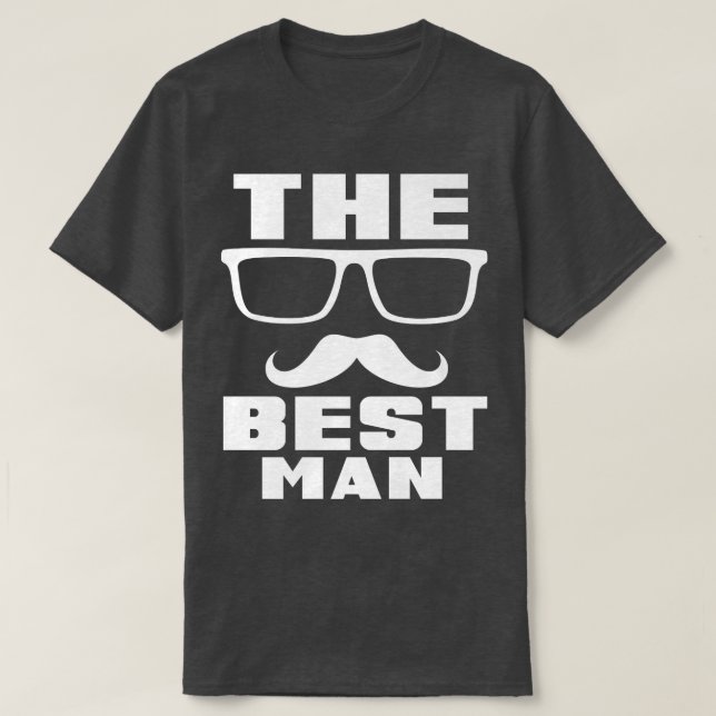 Mens The Best Man Bachelor Party  T Shirt (Design framsida)