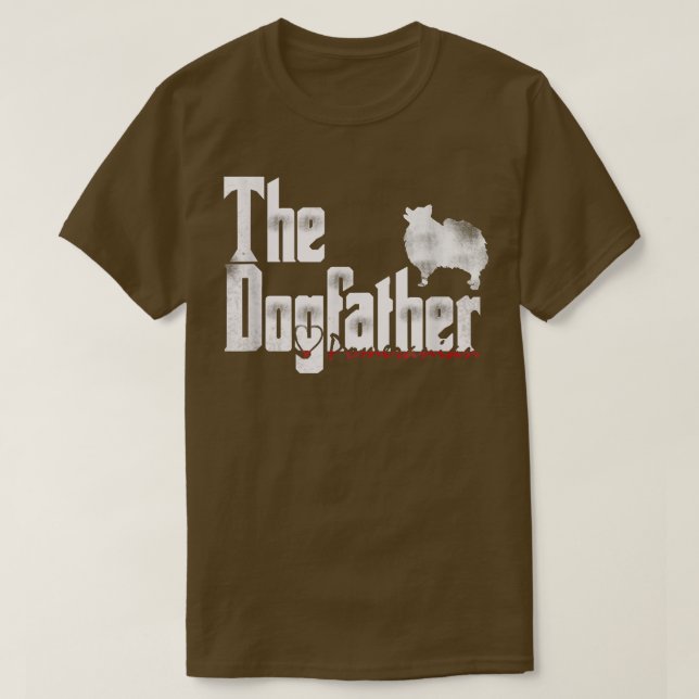 Mens The Dogfather   Pomeranian Tshirt  Father's D T Shirt (Design framsida)